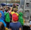 Lots of fire questions from the 3rd-graders at Sawtooth Mountain Elementary. Photo by Rhonda Silence